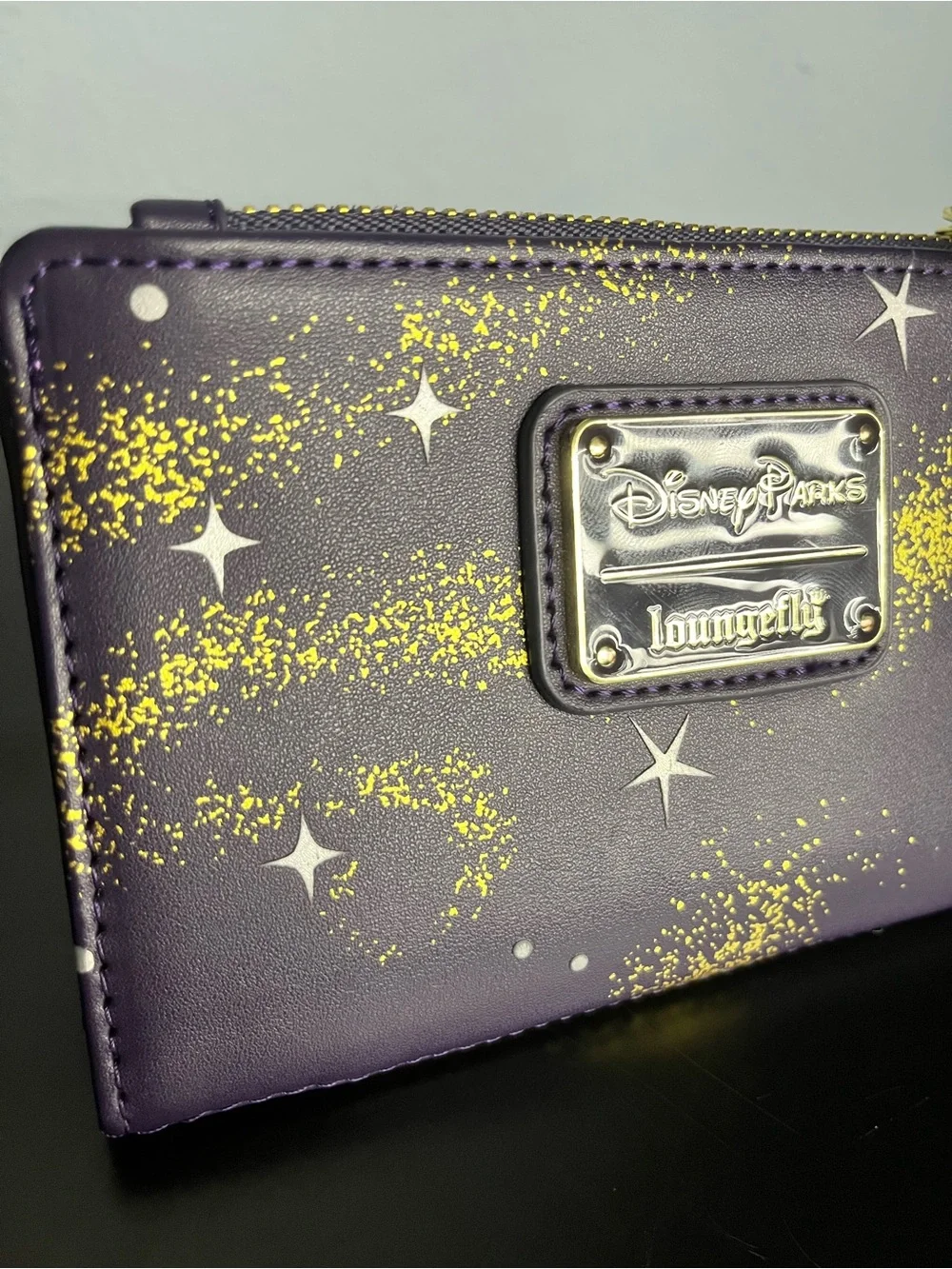 Loungefly Purple Wallet with Gold Starburst Accents